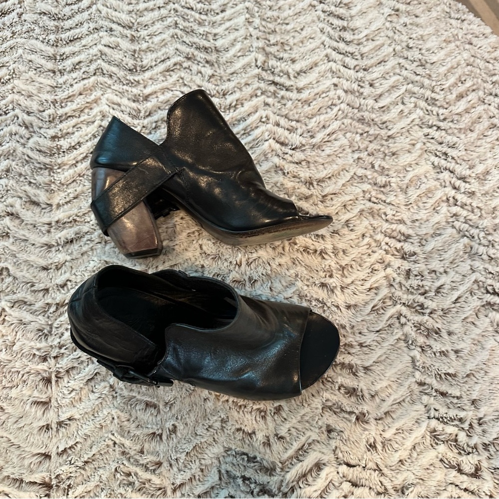 Marsell Black Leather Open Toe Ankle Boots Women’s Size 40/8.5 MSRP $1300+ - Picture 4 of 7